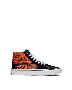 VANS SKATE SK8-HI - DRAGON FLAME BLACK/ORANGE