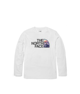 THE NORTH FACE M L/S NOVELTY HALF DOME TEE  (ASIA SIZE) - TNF WHITE