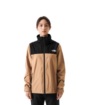 THE NORTH FACE W SANGRO DRYVENT JACKET (ASIA SIZE)  - ALMOND BUTTER-TNF BLACK