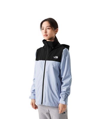 THE NORTH FACE W SANGRO DRYVENT JACKET (ASIA SIZE)  - DUSTY PERIWINKLE-TNF BLACK