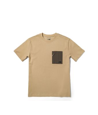 THE NORTH FACE M S/S HYBRID POCKET TEE (ASIA SIZE) - KHAKI STONE