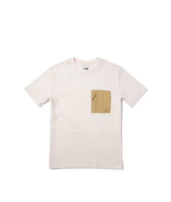 THE NORTH FACE M S/S HYBRID POCKET TEE (ASIA SIZE) - GARDENIA WHITE