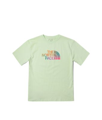 THE NORTH FACE W S/S RAINBOW HALF DOME T (ASIA SIZE)  -  LIME CREAM