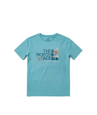 THE NORTH FACE W FOUNDATION FLORAL TEE - AP - REEF WATERS