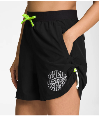 THE NORTH FACE W TRAILWEAR OKT TRAIL SHORT - TNF BLACK/LED YELLOW