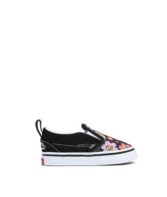 VANS SLIP ON V ( 1-4 YEARS ) - RADICALLY HAPPY BLACK