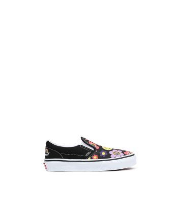 VANS CLASSIC SLIP ON ( 4-8 YEARS ) - RADICALLY HAPPY BLACK