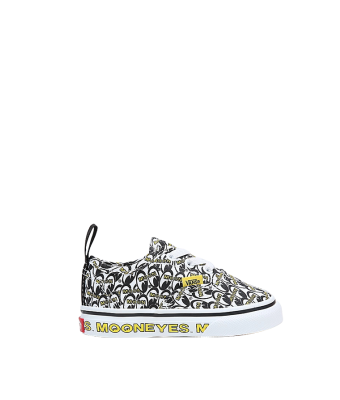 VANS TODDLER  AUTHENTIC ELASTIC LACE ( 1-4 YEARS ) - MOONEYES WHITE/BLACK