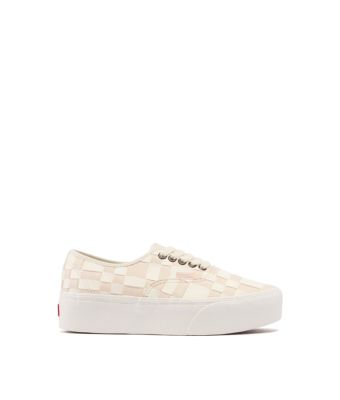 VANS AUTHENTIC STACKFORM - WOVEN CHECK WHITE/PINK