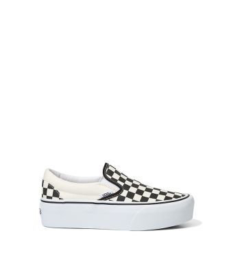 VANS CLASSIC SLIP-ON STACKFORM - CHECKERBOARD BLACK/CLASSIC WHITE