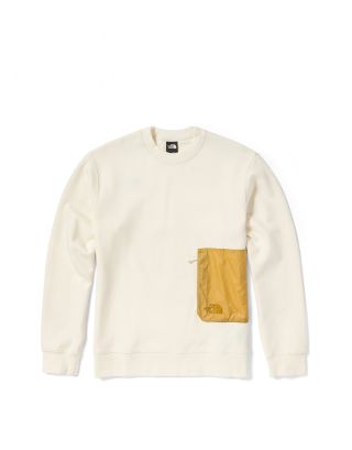THE NORTH FACE M HYBRID POCKET CREW  (ASIA SIZE) - GARDENIA WHITE