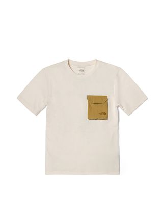 THE NORTH FACE M S/S HYBRID POCKET TEE (ASIA SIZE) - GARDENIA WHITE