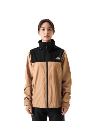 THE NORTH FACE W SANGRO DRYVENT JACKET (ASIA SIZE) - ALMOND BUTTER-TNF BLACK