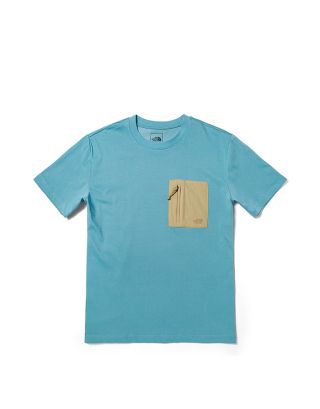 THE NORTH FACE M S/S HYBRID POCKET TEE (ASIA SIZE) - REEF WATERS