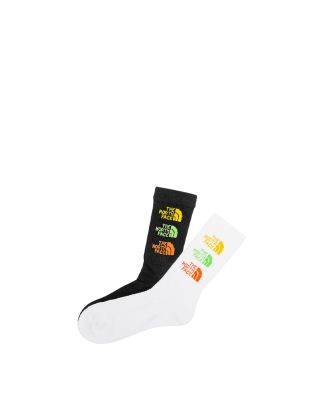 THE NORTH FACE 3 LOGO SOCK CREW 2 PACK  (ASIA SIZE) - TNF BLACK/TNF WHITE