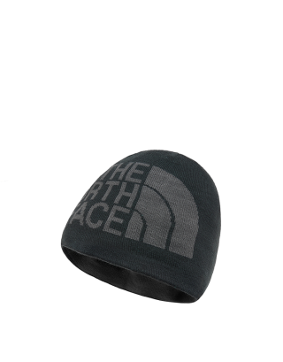 THE NORTH FACE REVERSIBLE TNF BANNER BEANIE - TNF BLACK/ASPHALT
