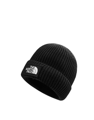 THE NORTH FACE TNF LOGO BOX CUFFED BEANIE - TNF BLACK
