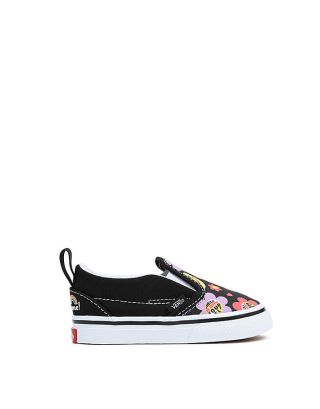 VANS SLIP ON V ( 1-4 YEARS ) - RADICALLY HAPPY BLACK