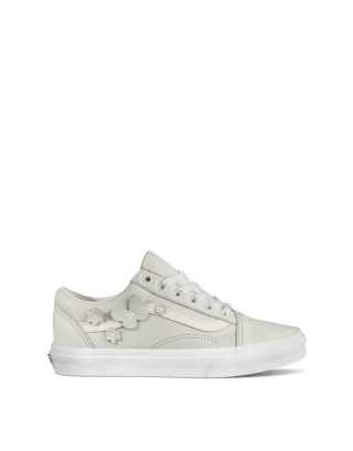 VANS OLD SKOOL - (MEADOW APPLIQUE) TRUE WHITE/TRUE WHITE